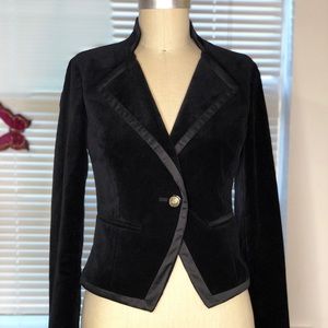 Forever 21 Black Velvet Tuxedo Blazer